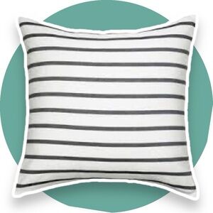Kate Spade Harbour Stripe European Sham 100% cotton 26”x26”​ NIB​